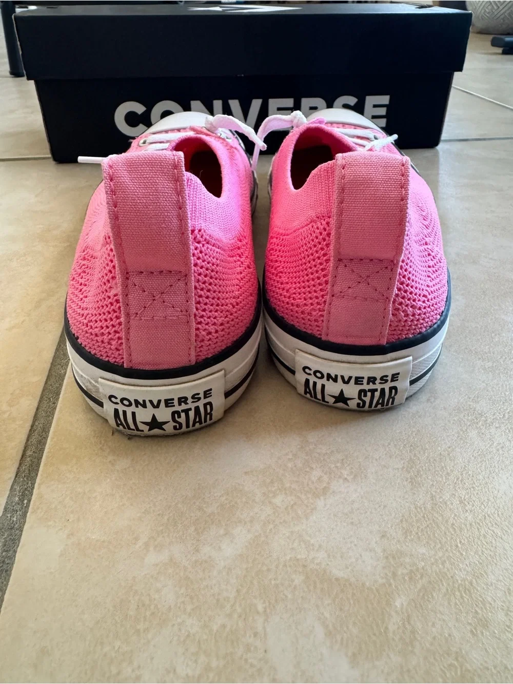 Converse Low Top Sneakers in Pink with White Accents